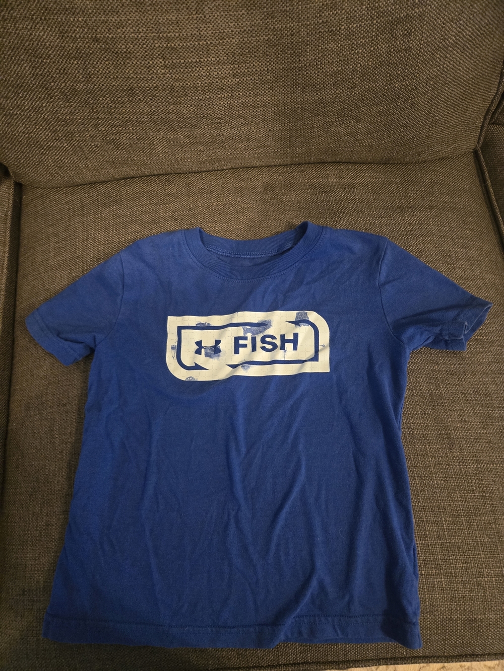 Under Armour Kids Blue Fish Logo Tee